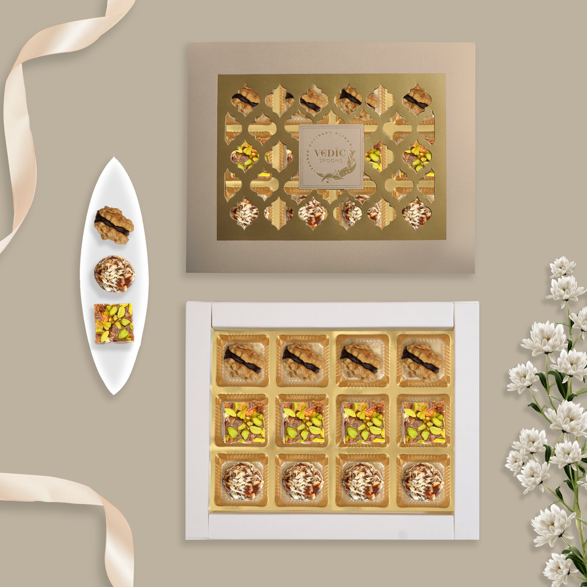 12 Pc Box Walnut Date coco +Date Dry Fruit + Date Mukhwas