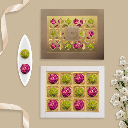 12 Pc Box  Gulab Gulkand + Rose Almond  Pistacio