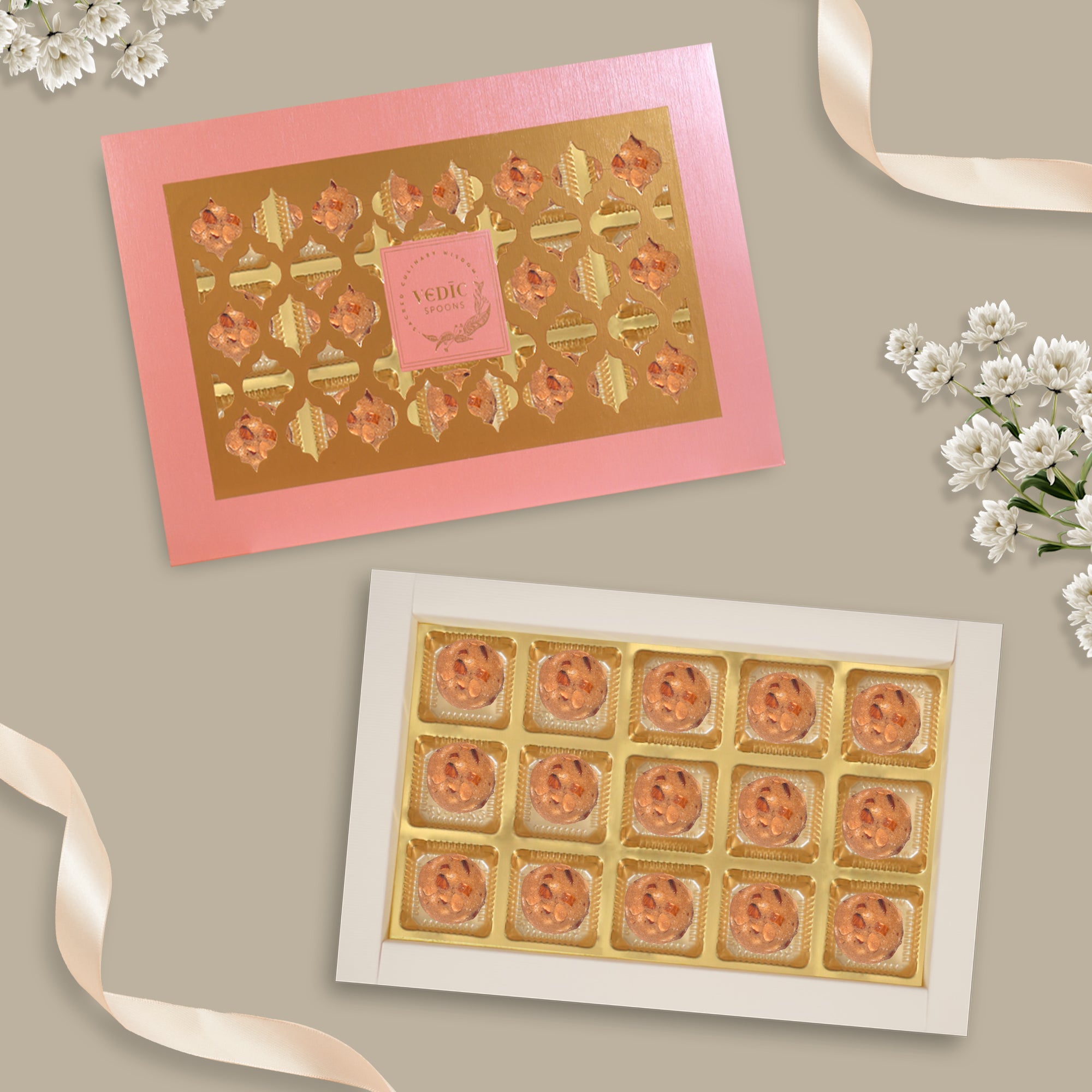 15 Pc Box  Gond Badam Laddoo With Jaggery