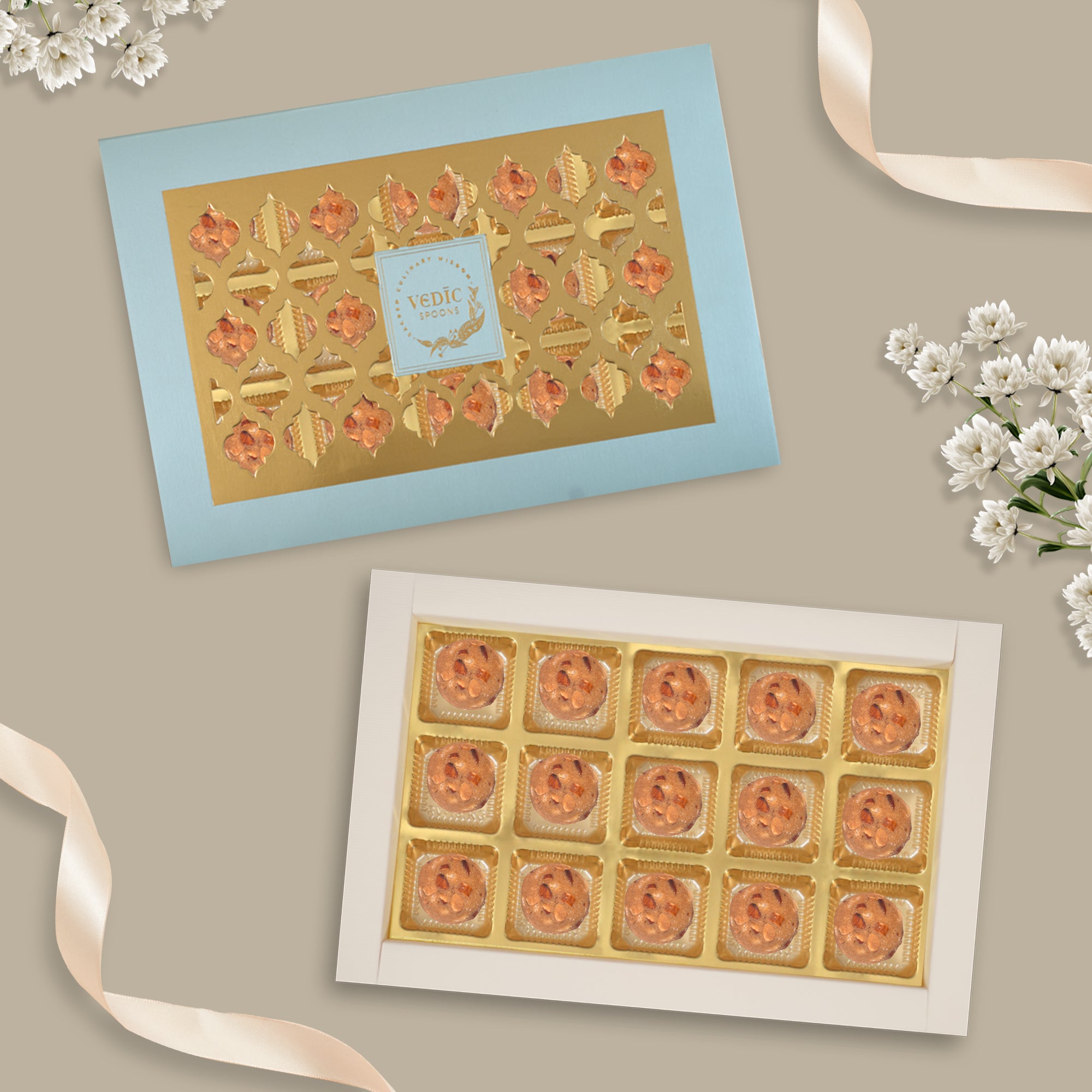 15 Pc Box  Gond Badam Laddoo With Jaggery