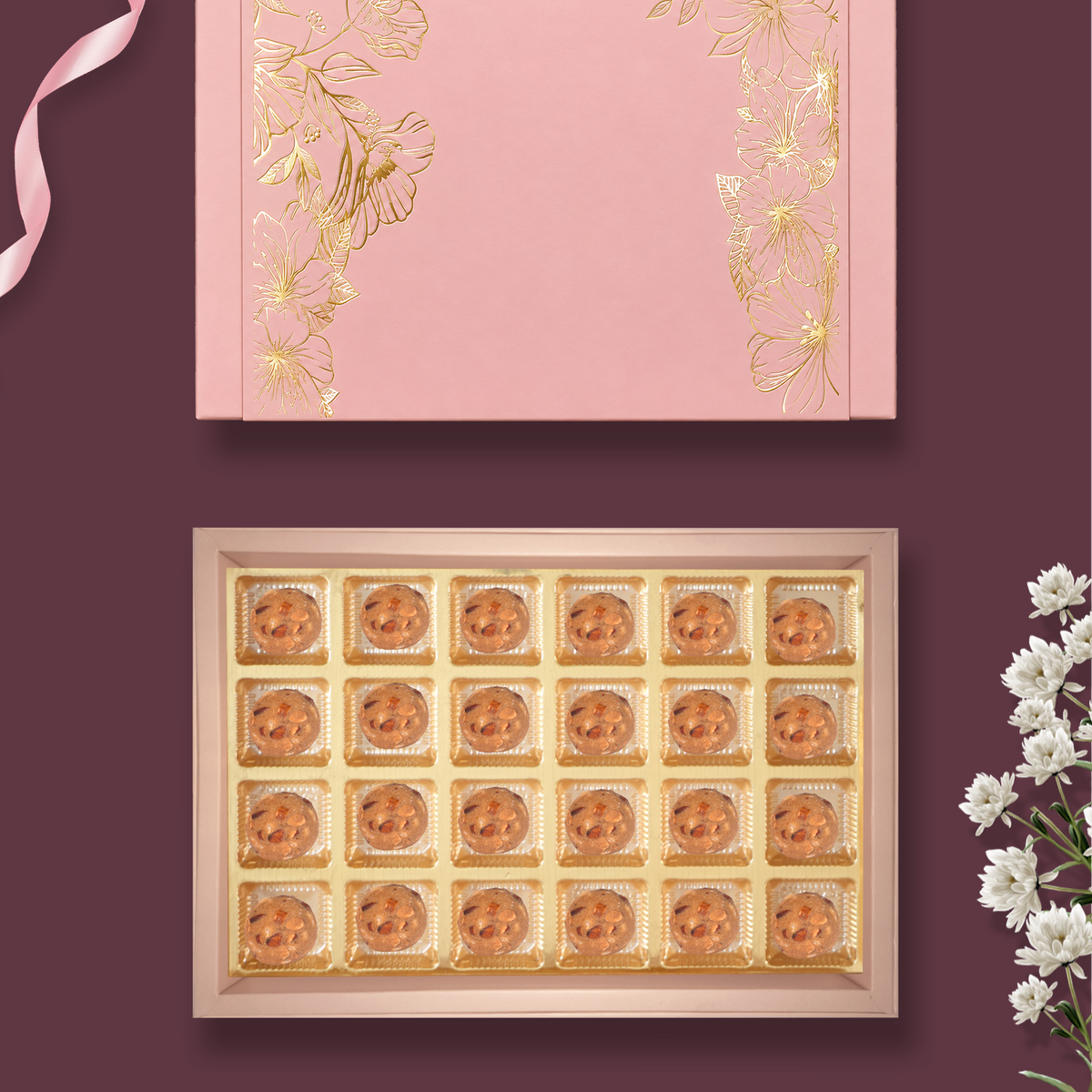 24 pc Box Gond Badam Laddoo