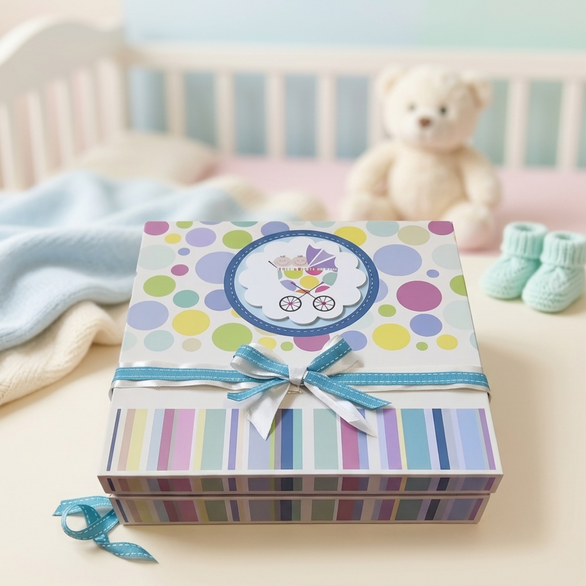 Baby Twins Gift Box with 3 Jar + 15 Pcs Sweet Gift Pack