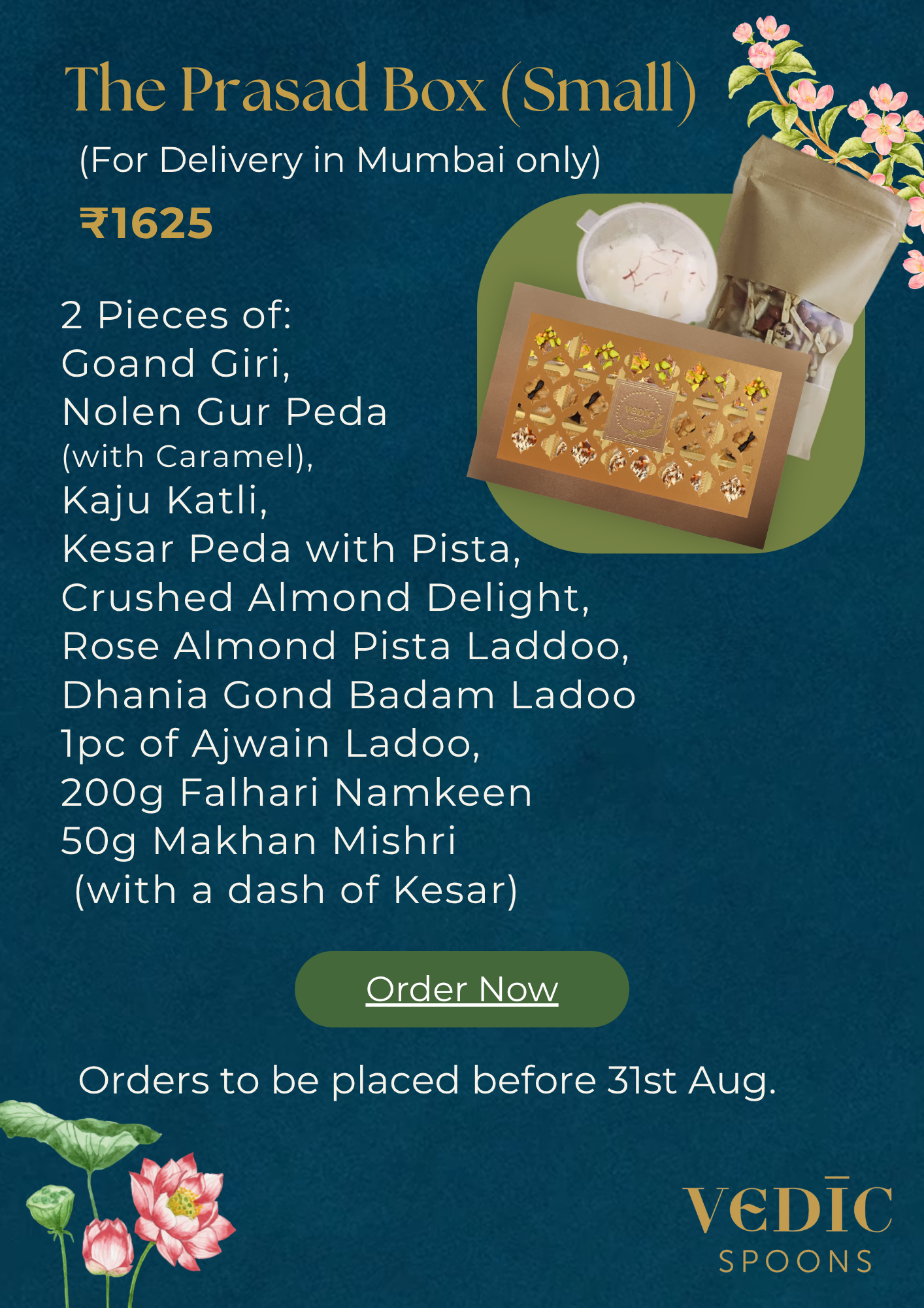 Small Janmashtami Prasad Box (For Delivery in Mumbai Only)