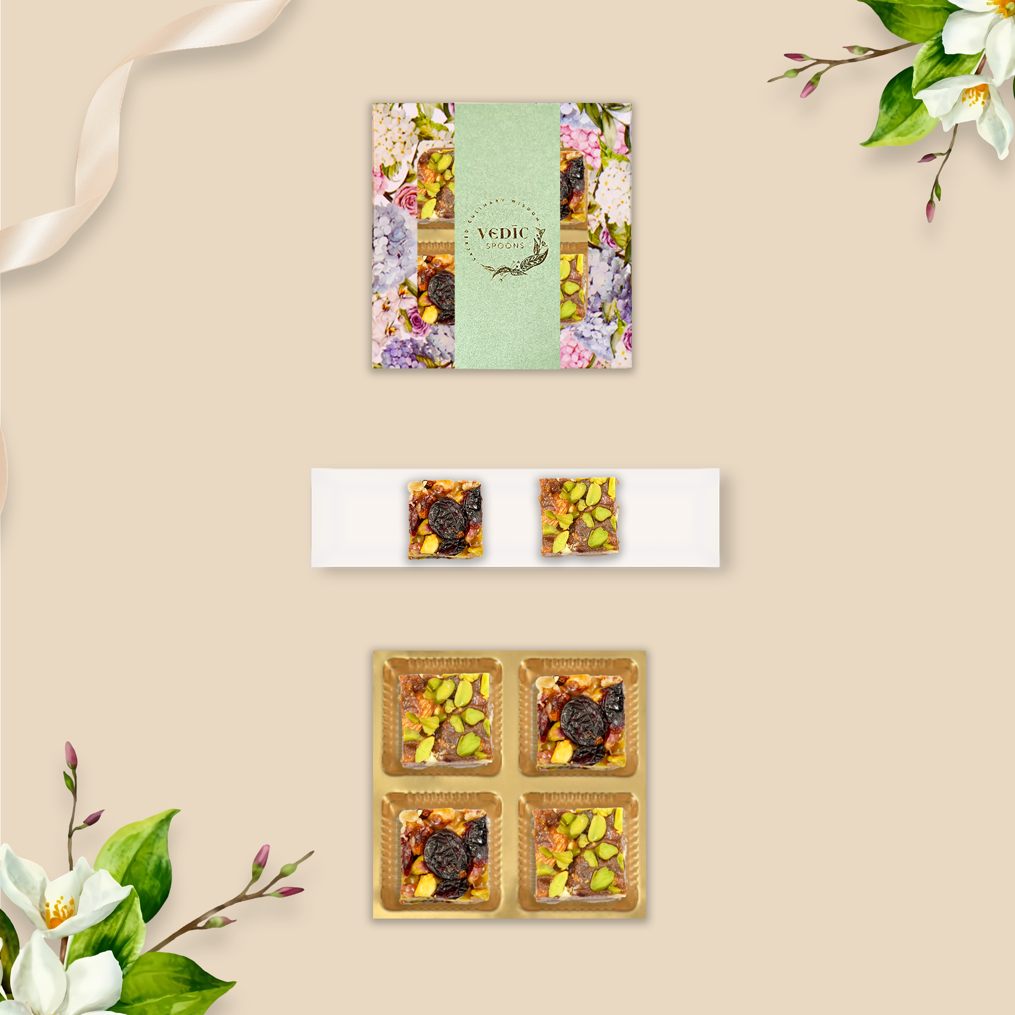 4 Pc Box Date Dry Fruit + Pistachi Cranberry