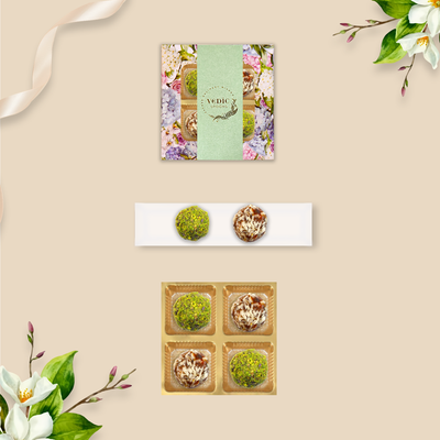 4 Pc Box Date Mukhwas + Rose Almond Pistacio