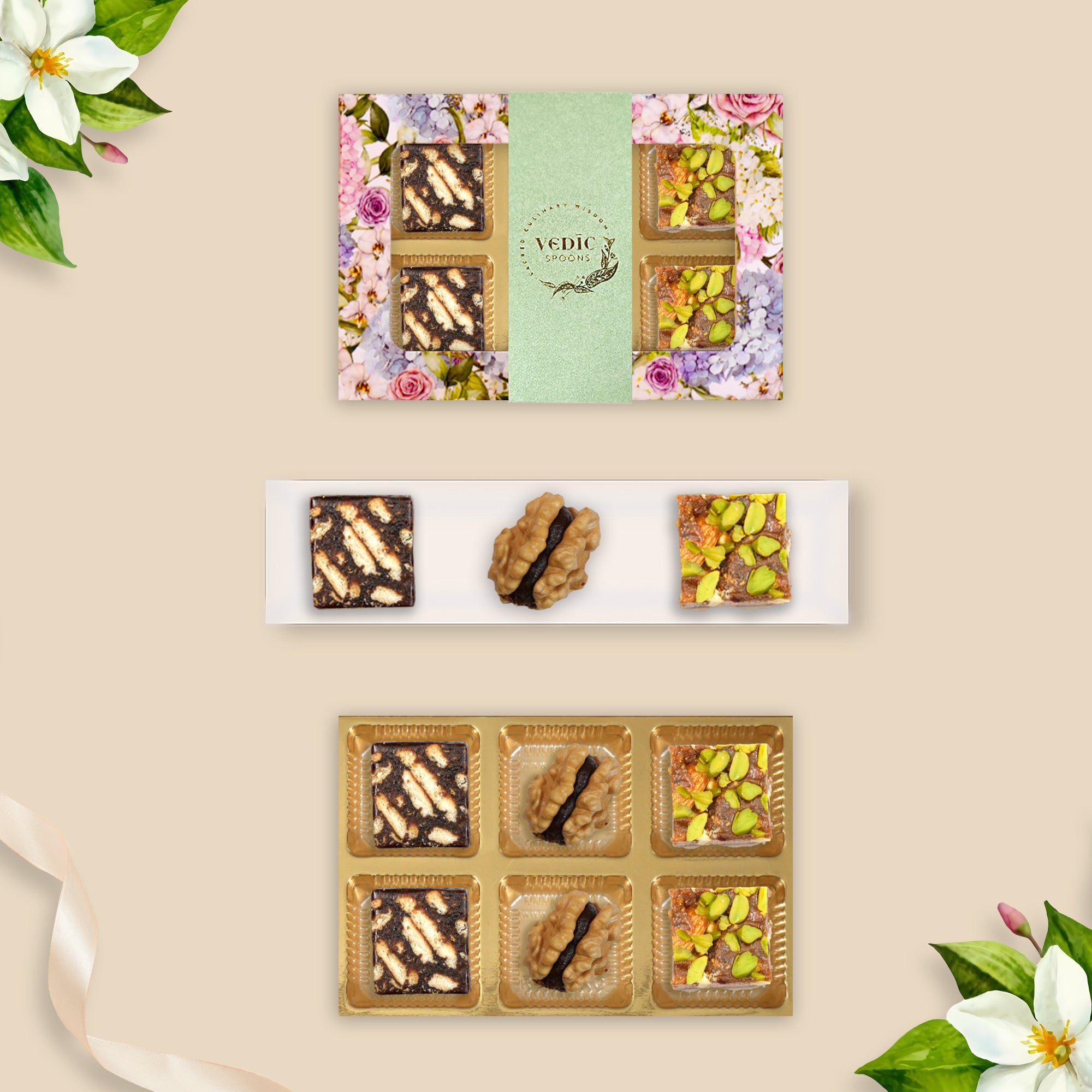 6 Pc Box 2 Date Dry Fruit + 2 Date Coffee Cookie + 2 Walnut Date Coco