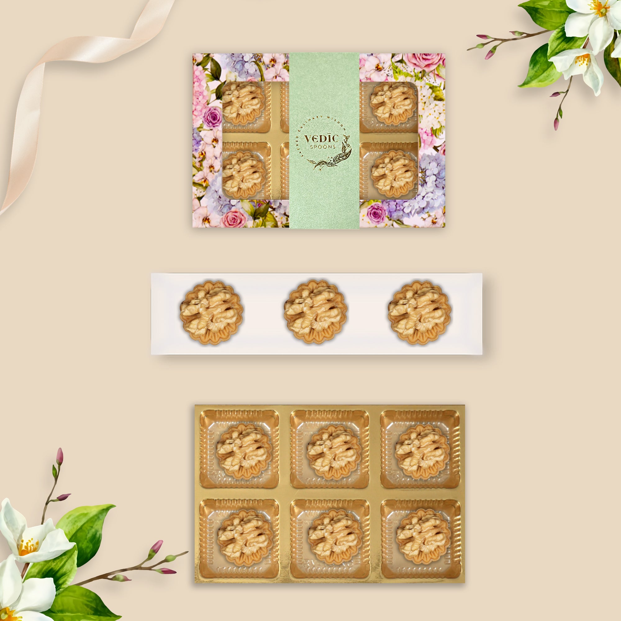 6 Pc Box 6 Walnut Nolen Gur Peda