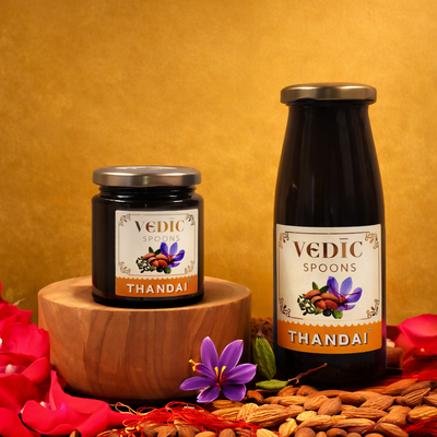 Authentic thandai syrup bottle by Vedic Spoons