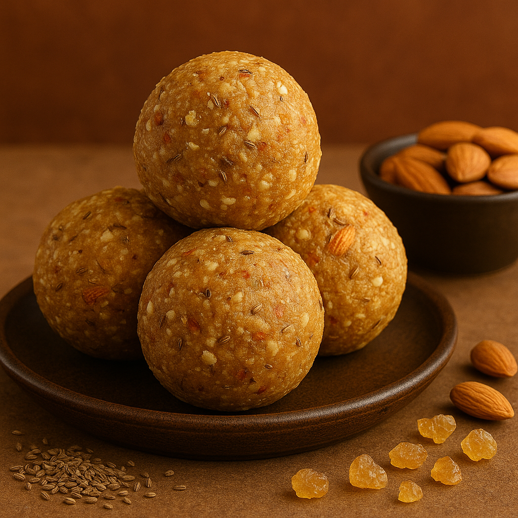 Ajwain Gond Badam Laddoo
