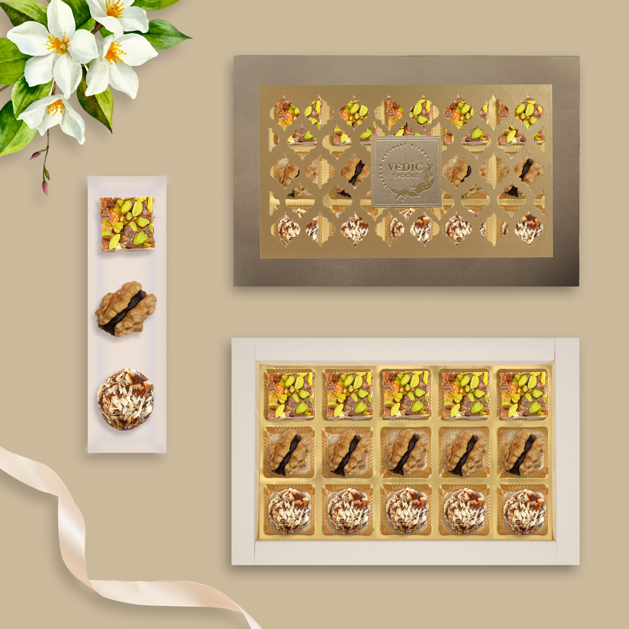 15 Pc Box Date DryFruit + Walnut Date Coco + Date Mukwas