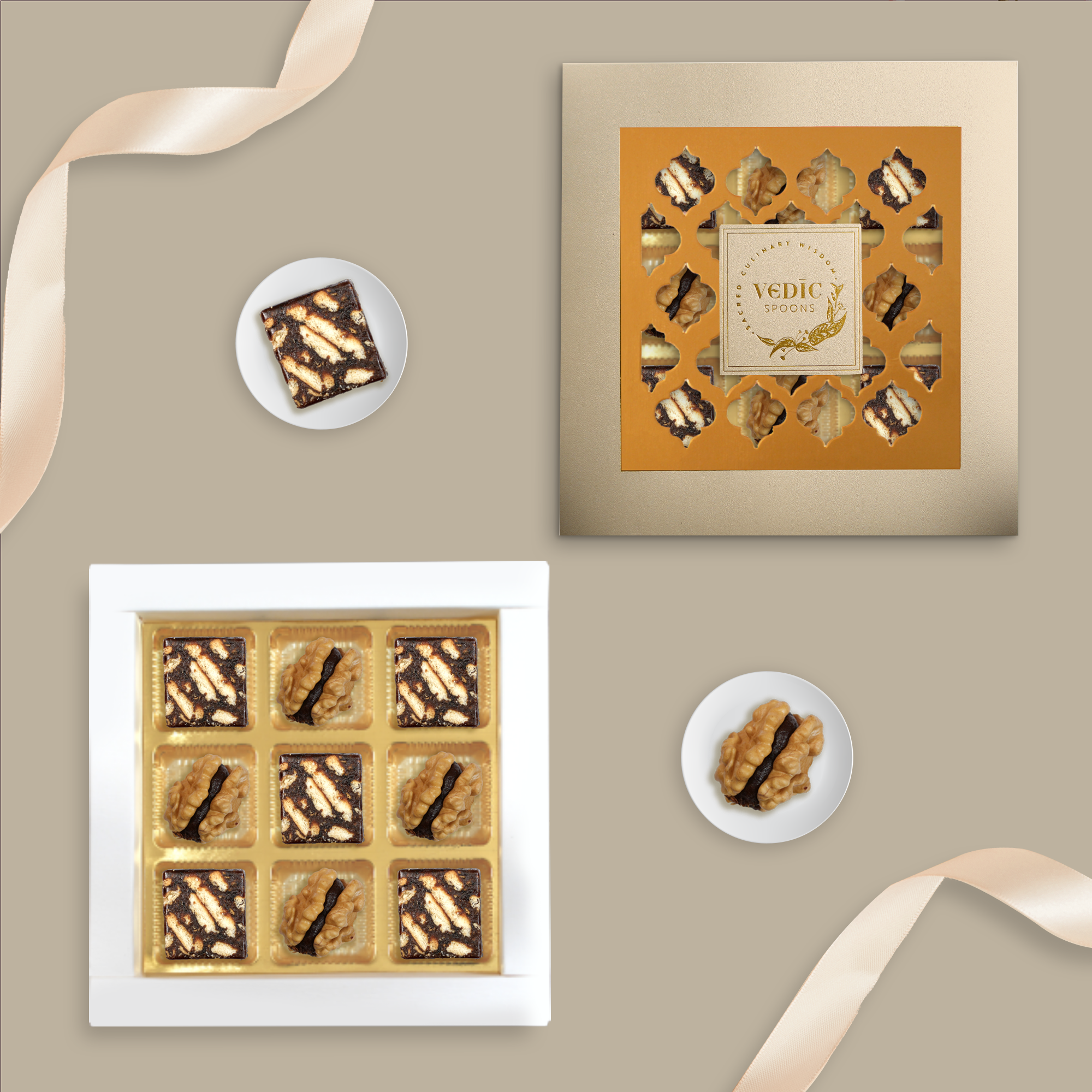 9 pc Box Date Coffee Cookie + Walnut Date Coco