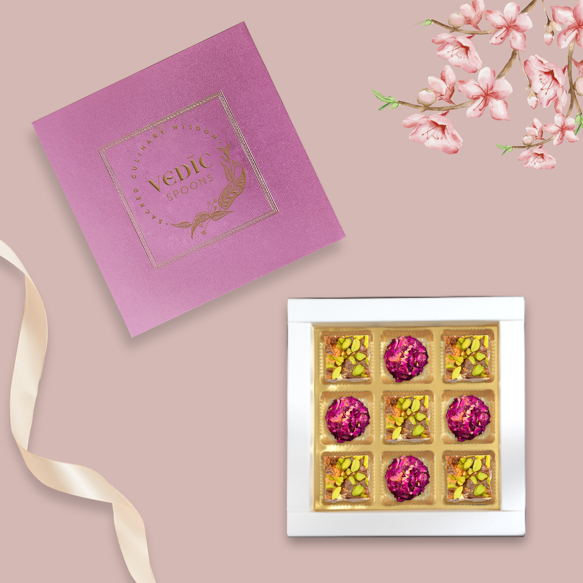 9 pc Box 5 Date Dryfuit + 4 Gulab Gulkand ball