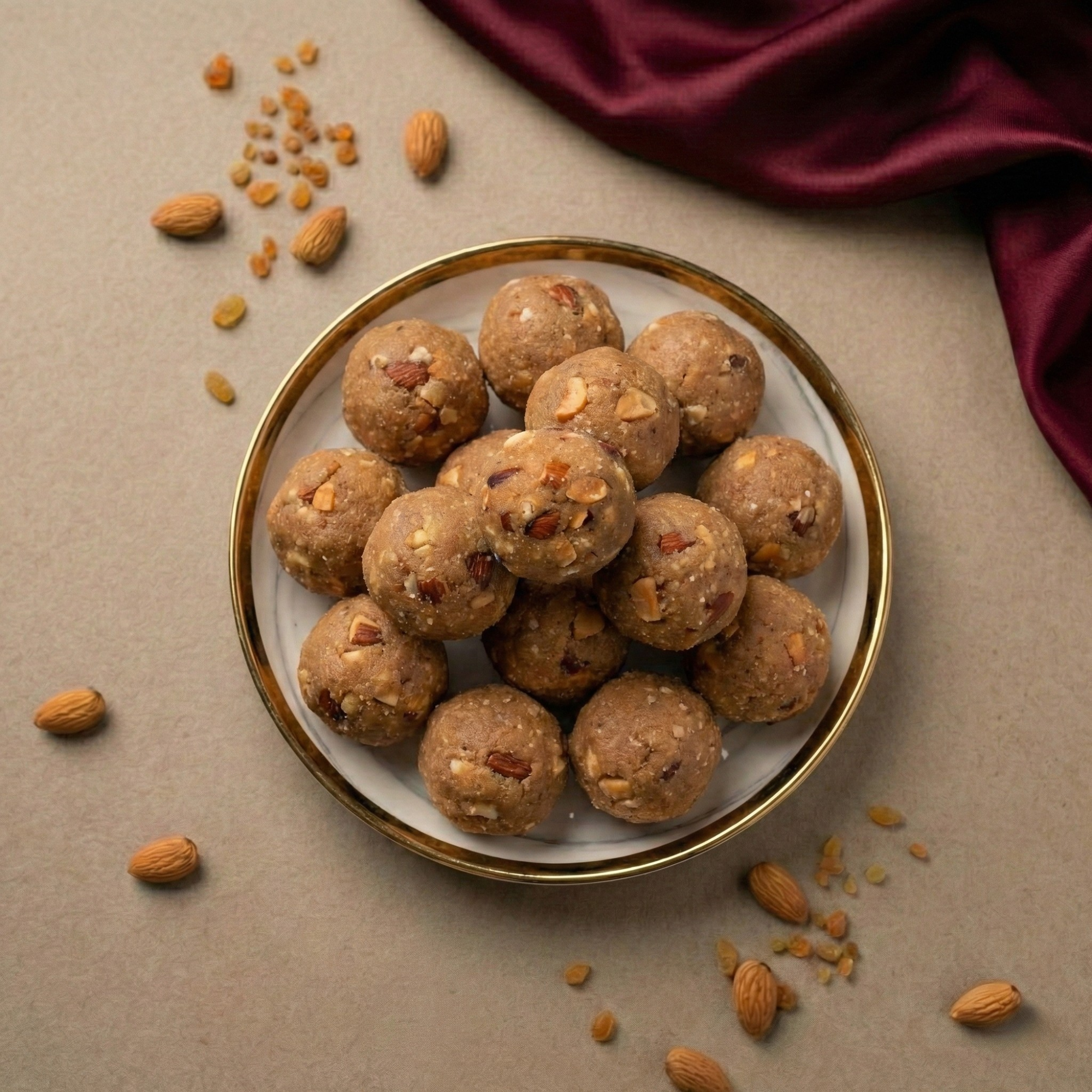 Ajwain Gond Badam Laddoo