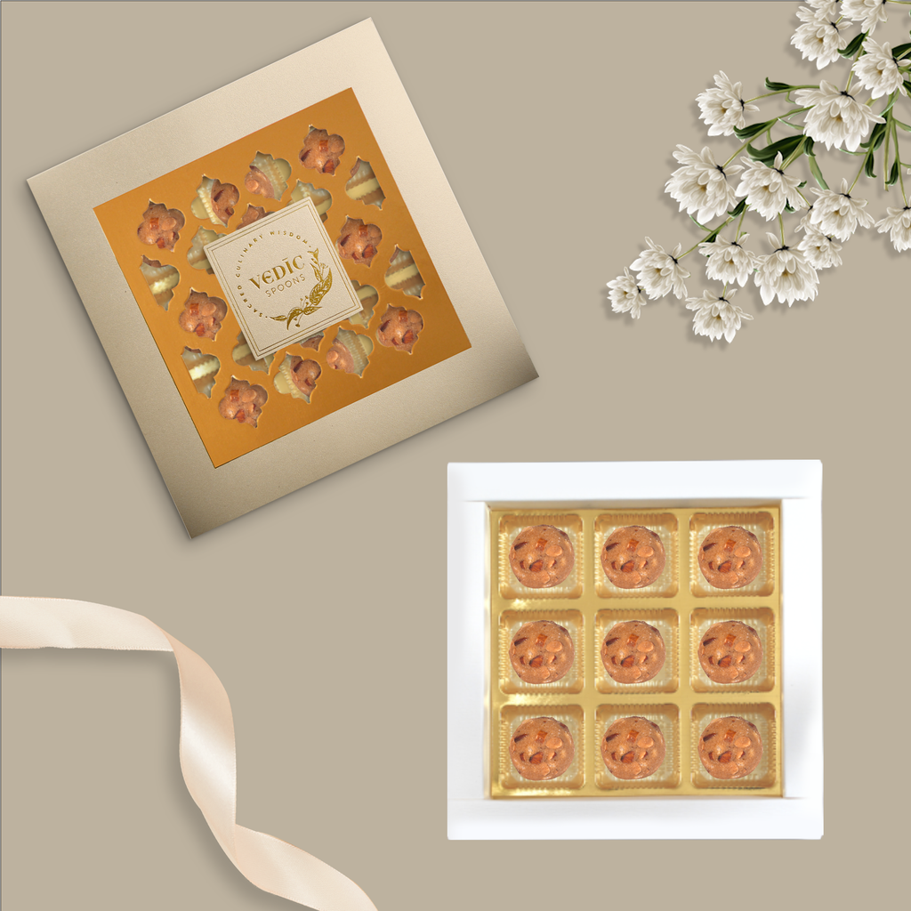 9 pc Box Gond Badam Laddoo