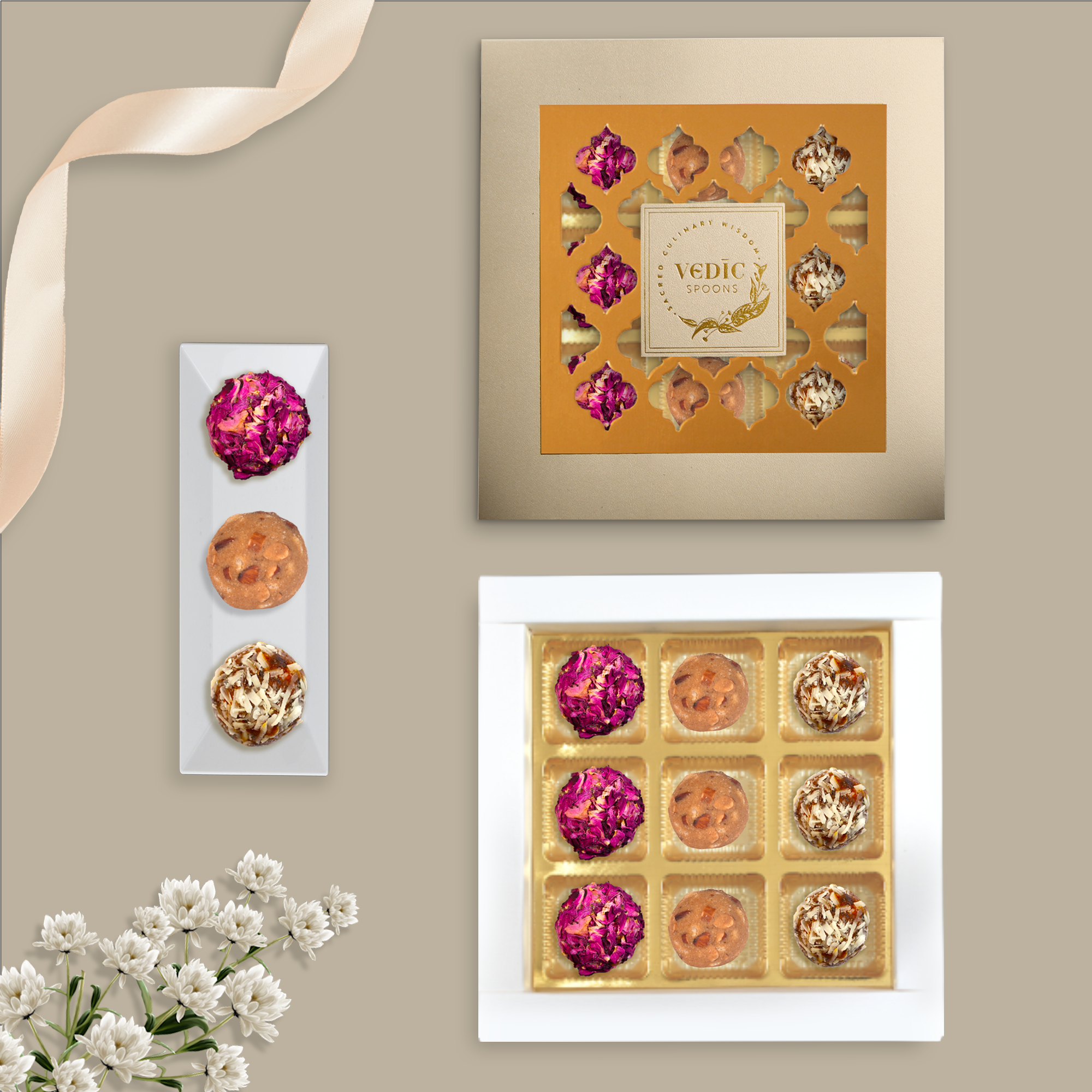 9 pc Box Gulab Gulkand + Gondh Badam + Date Mukhwas