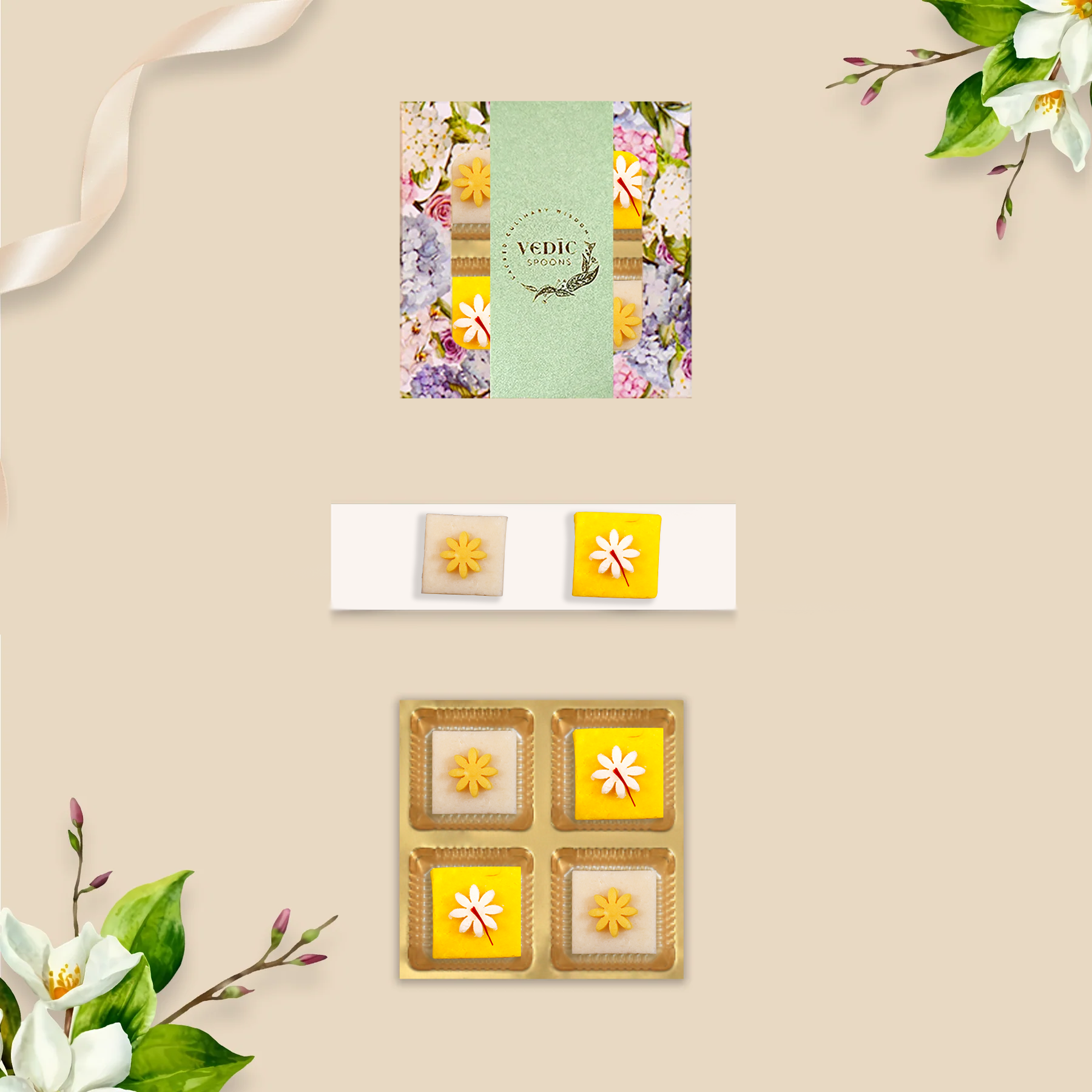 4 Pc Box Badam Katli and Kesar Katli