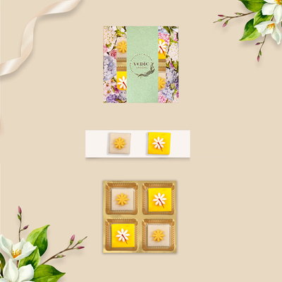 4 Pc Box Badam Katli and Kesar Badam Katli