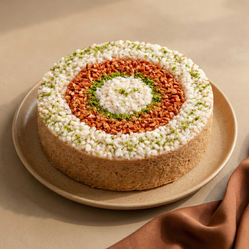 Nolen Gur Sandesh Cake with Gond & Badam (for delivery in Mumbai only)