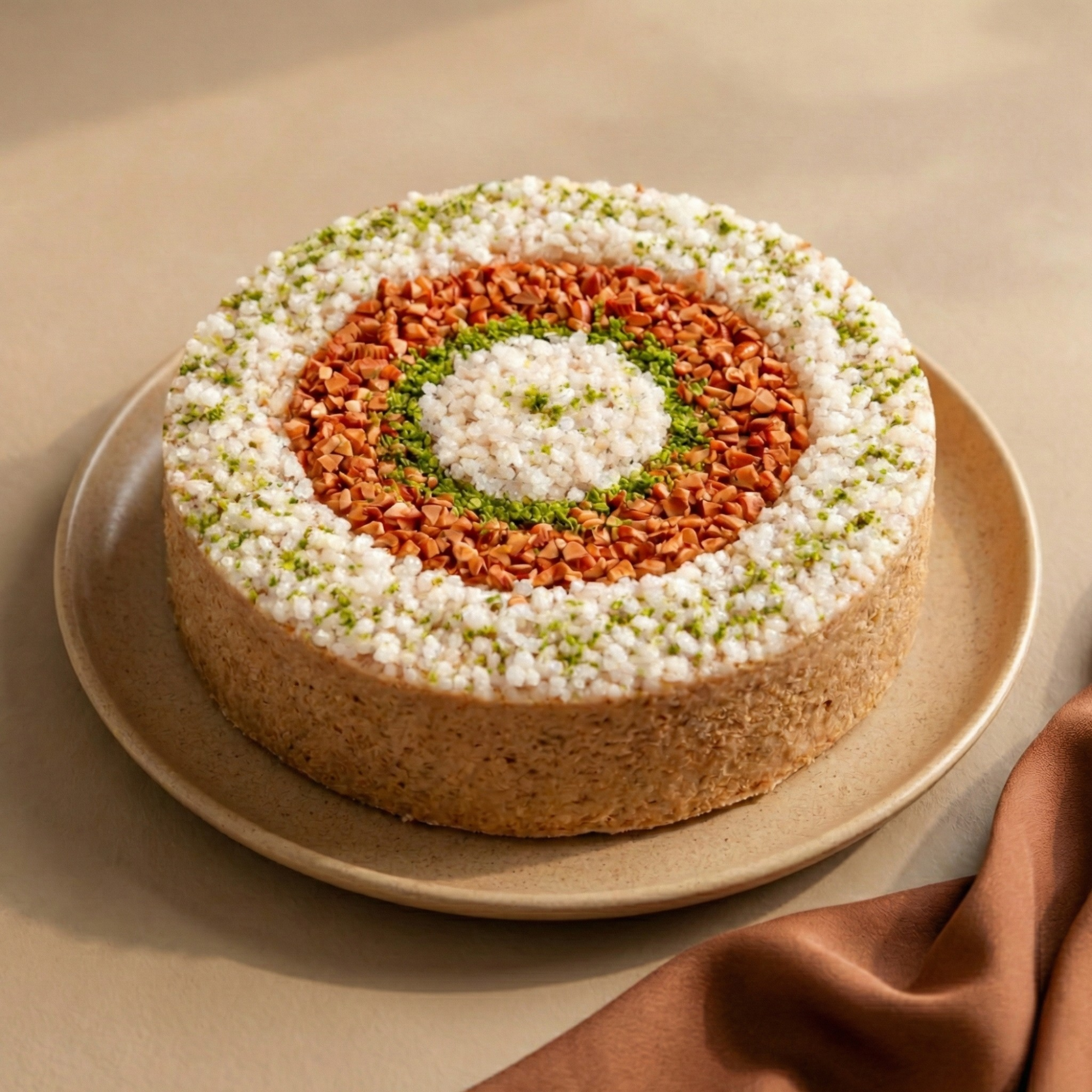 Nolen Gur Sandesh Cake with Gond & Badam (for delivery in Mumbai only)