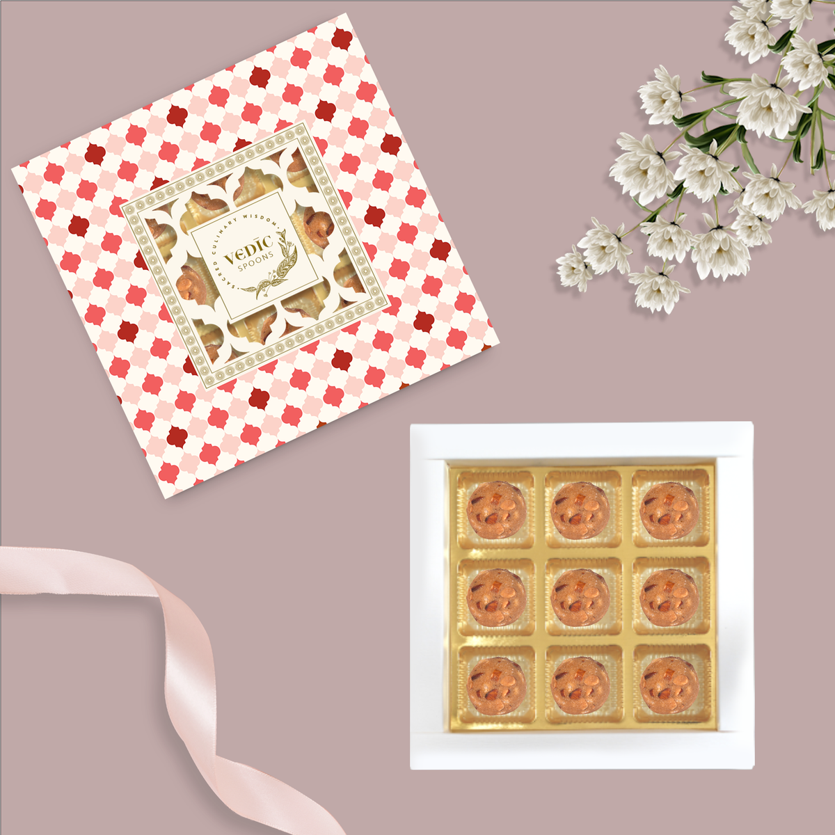9 pc Box Gond Badam Laddoo