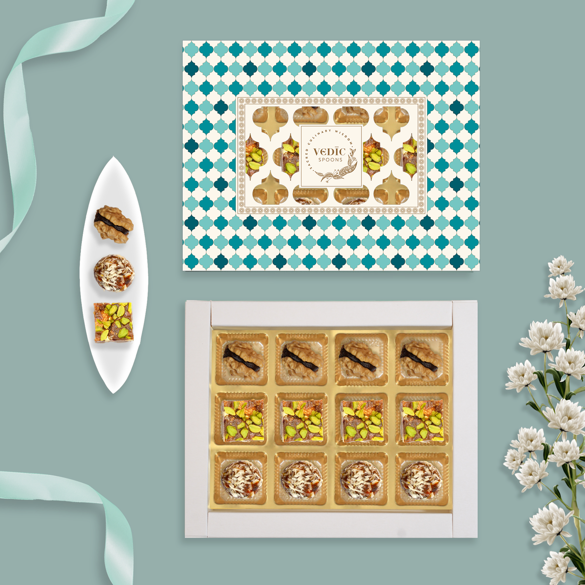 12 Pc Box Walnut Date coco +Date Dry Fruit + Date Mukhwas