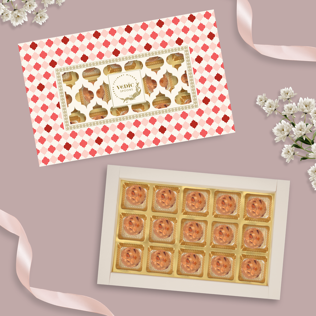15 Pc Box  Gond Badam Laddoo With Jaggery