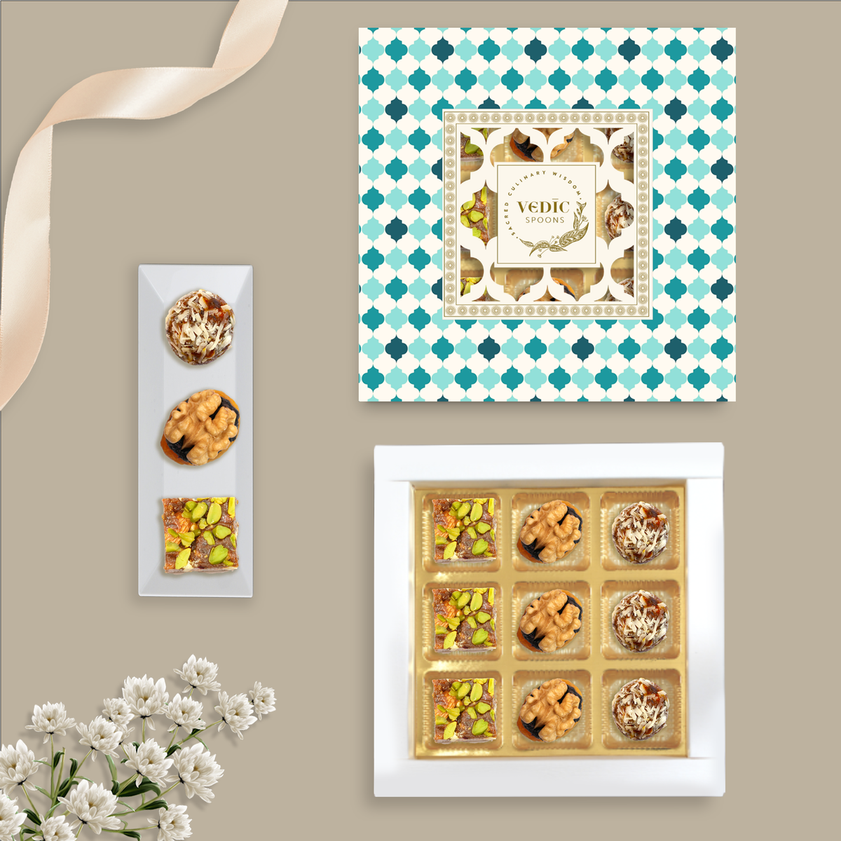 9 pc Box Date Dryfurit + Walnut Apricot Raisin + Date Mukhwas