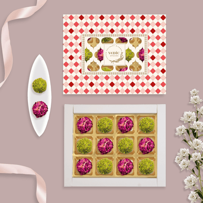 12 Pc Box  Gulab Gulkand + Rose Almond  Pistacio