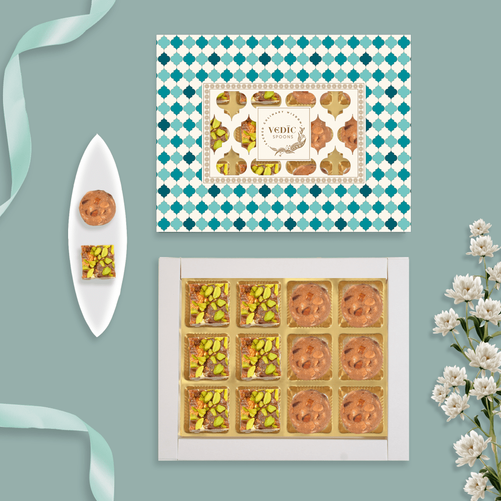 12 Pc Box Gond Badam Laddoo + Date Dry Fruit