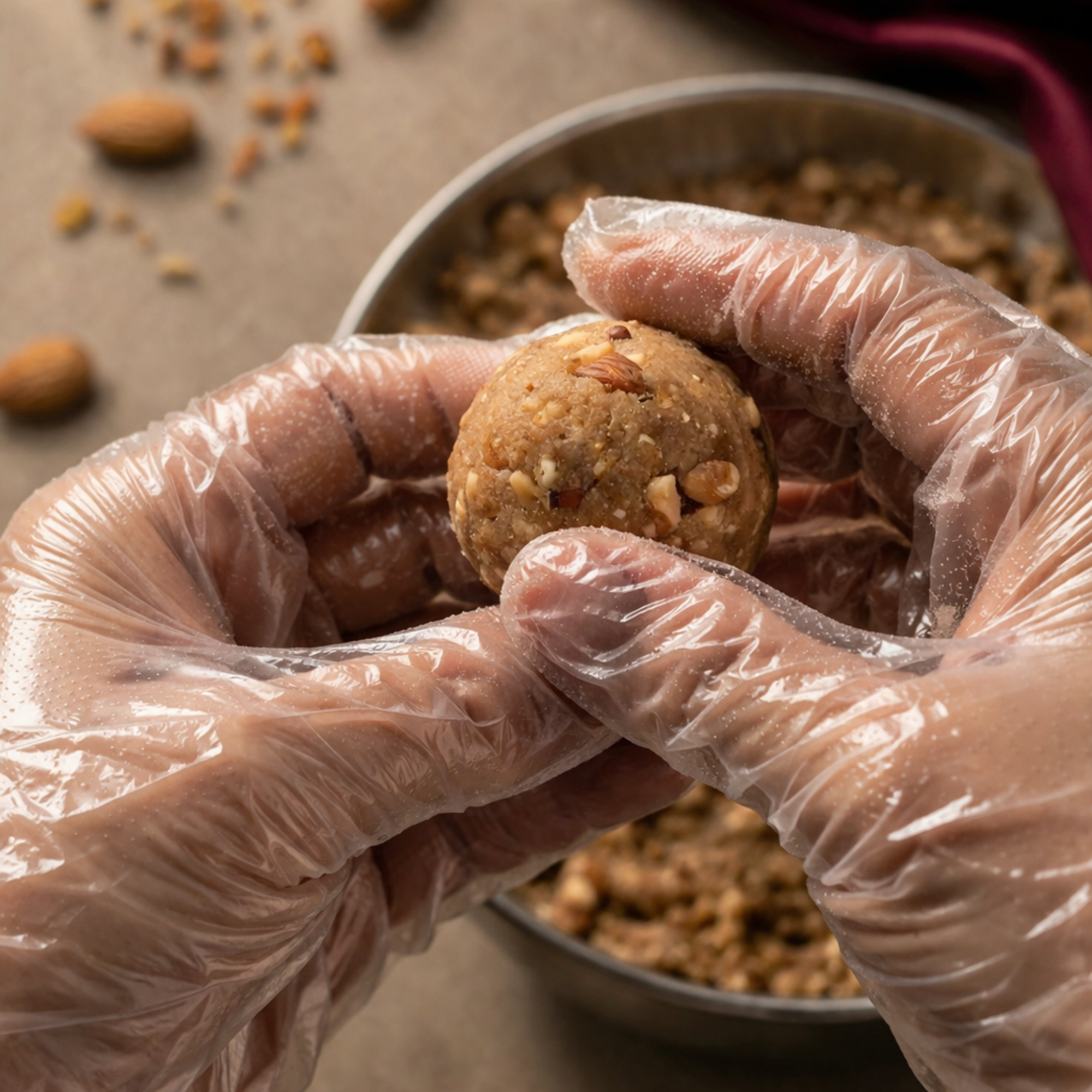 Ajwain Gond Badam Laddoo
