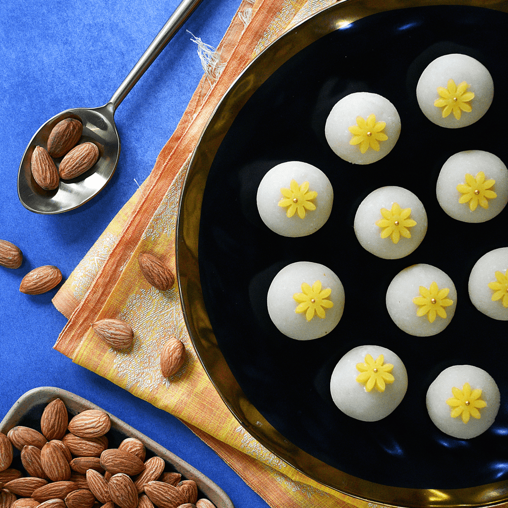 Almond Balls with Kesar Crunch