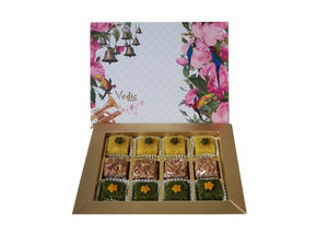 Assorted box of Pista sq, Crushed Badam & Roasted Almonds - Vedic Spoons