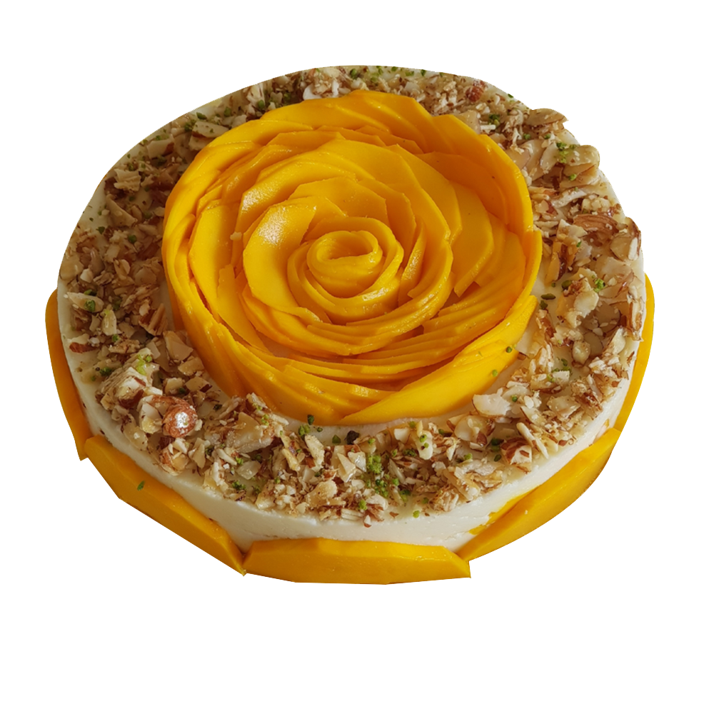 Mango + Roasted Almond Sandesh Cake (for Mumbai)